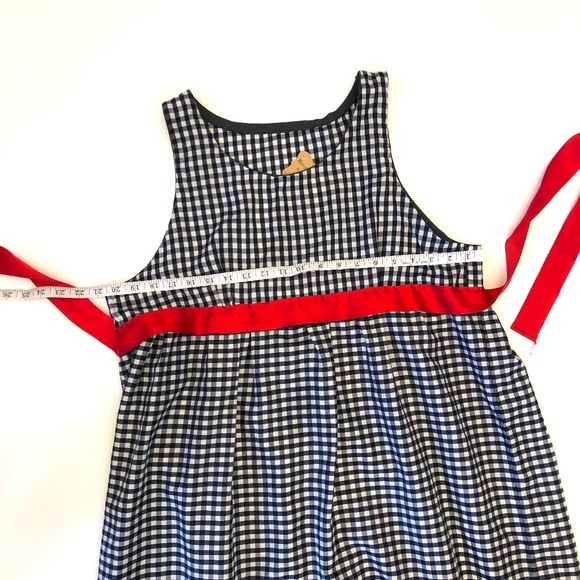 Vintage Gingham Dress USA Summer 4th of July Maxi - Picture 7 of 7